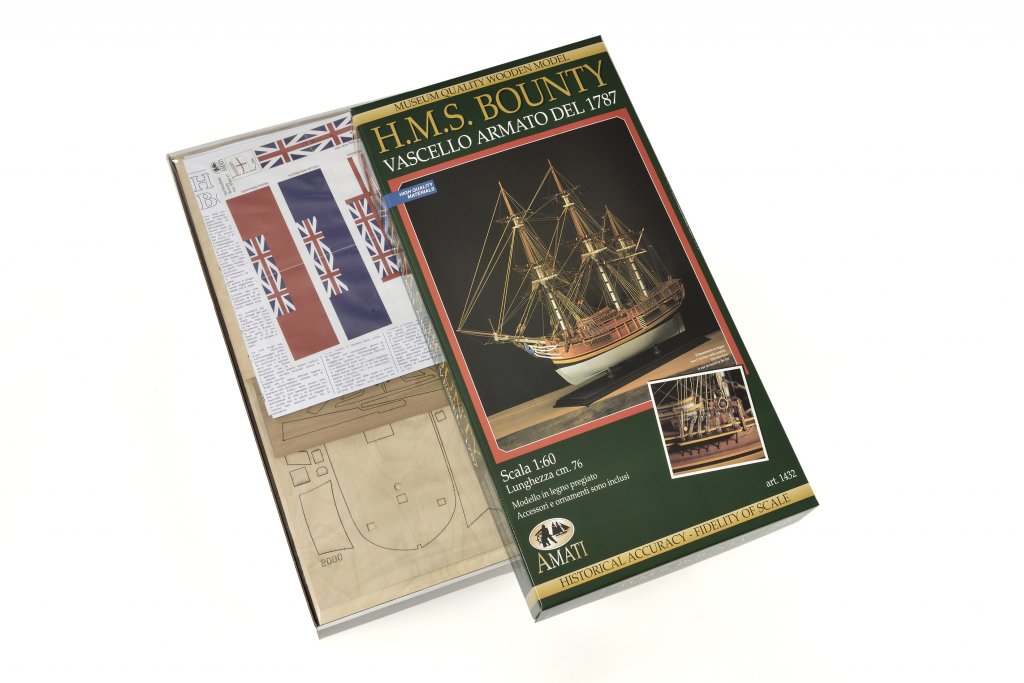 Сборная деревянная модель парусного корабля HMS BOUNTY (Баунти) Amati