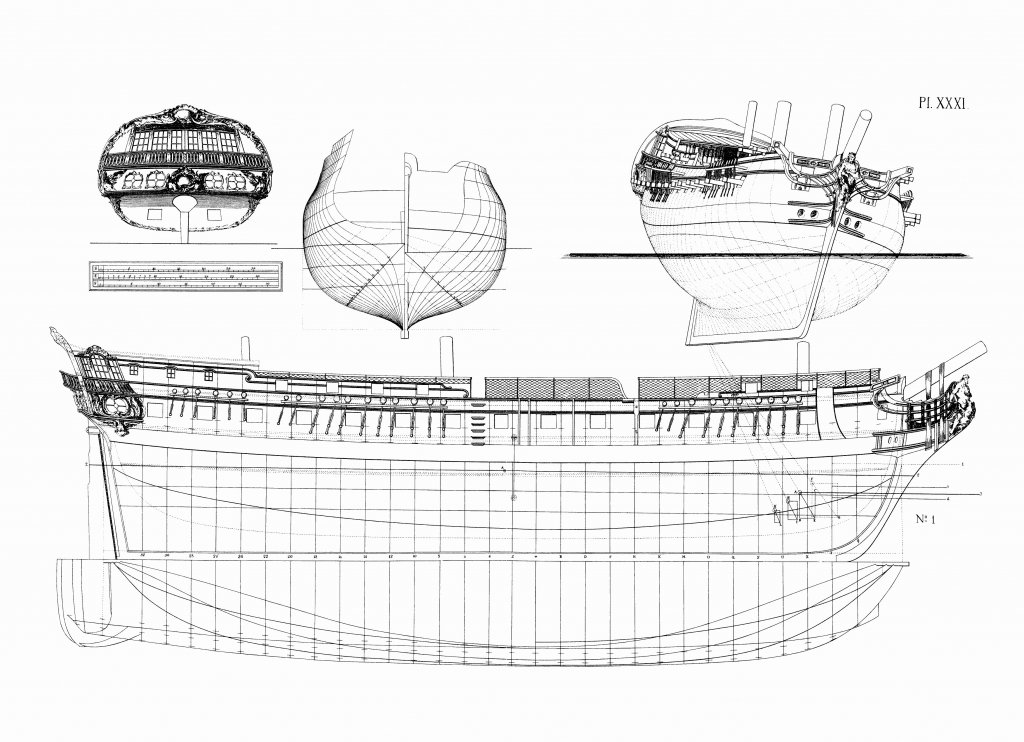 Альбом чертежей Architectura Navalis Mercatoria Fredrik Henrik Chapman