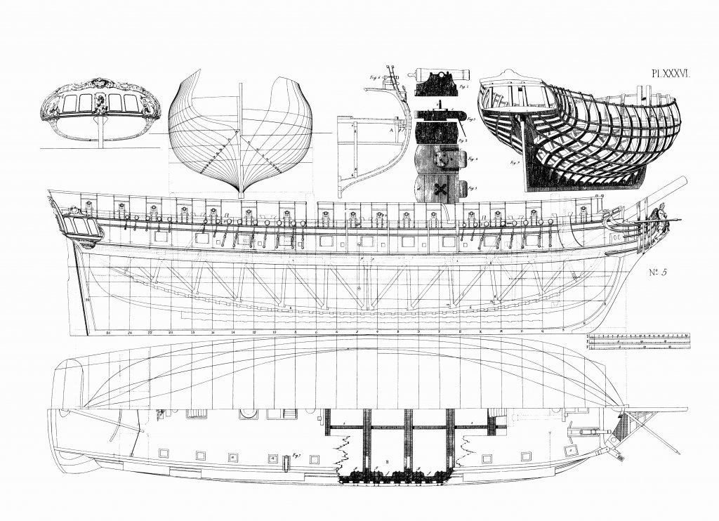 Альбом чертежей Architectura Navalis Mercatoria Fredrik Henrik Chapman