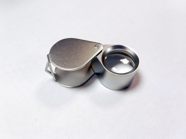 Лупа 18х10мм х10 металлическая Лупа 18х10мм х10 металлическая